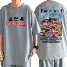 Streetwear T-Shirt Unisex Men Women 100% Cotton Premium Streetwear Top New Release Fast Shipping Various Colors!! - 灰色 - 查看 1