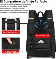 Multipurpose Small Backpack - Black - View 7