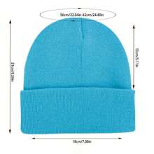 Solid Color Outdoor Ear Warmer Knit Beanie Hat, Unisex
