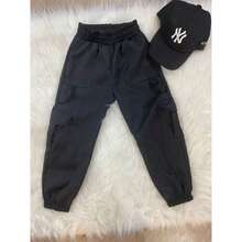 Tailored Cargo Jogger Pants – Style And Comfort For Modern Boys! - 黑色 - 查看 1