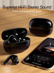 MovingTing Wireless Earphones, Bluetooth Headphones, Wireless Headsets, Earbuds – Bluetooth 5.3, Stereo Noise Reduction, HD Sound, Long Battery Life – Ideal For Music, Gym, Travel, Commuting, Smart Device Compatible