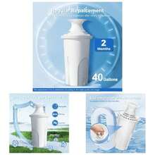 Compatible With Pitchers And Dispensers, By Classic 35557, OB03, Mavea 107007, Reduce Chlorine And Bad Taste, Pack Of 6 - 6 - Xem 1