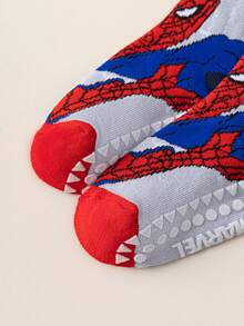 5 Pairs Kids Themed Socks, Including Girls' Over-The-Knee Socks, Boys' Breathable Anti-Slip Cartoon Socks, And Children's Non-Slip Indoor/Sports Socks, Marvel Socks - Multicolor - View 4