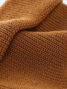 3 件婴儿纯色简约无檐小帽，柔软舒适温暖针织帽礼物，秋冬 - 彩色 - 查看 3