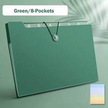 Carpeta de archivo expandible multifuncional A4, organizador ultraligero y flexible para la escuela y la oficina (4 colores)