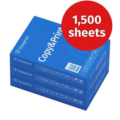 Easyprint Printer Paper Copy Paper 1500 Sheets 3 X 500 A4 Premium High White CIE 160 PEFC