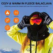 1/2 件女士冬季羊毛连帽围巾 - 防风、保暖、厚实保暖、适合户外旅行/运动/购物/社交、圣诞礼物、冬季必备 3 种颜色可选 - 彩色 - 查看 9