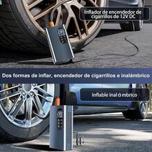 Compresor de Aire Portátil para Auto,Inflador de Llantas Eléctrica, 150 PSI Bomba de Aire Inalámbrica con LED Inteligente para Inflar y Presurizar Bicicletas, Autos, Motos y Balones - 2 en 1 - Ver 1