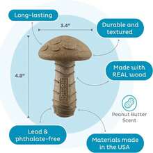 Outward Hound Dogwood Durable Dog Chew Toys, Real Wood &Amp; Mesquite, 2-Pack, Medium - ColorF - 查看 4