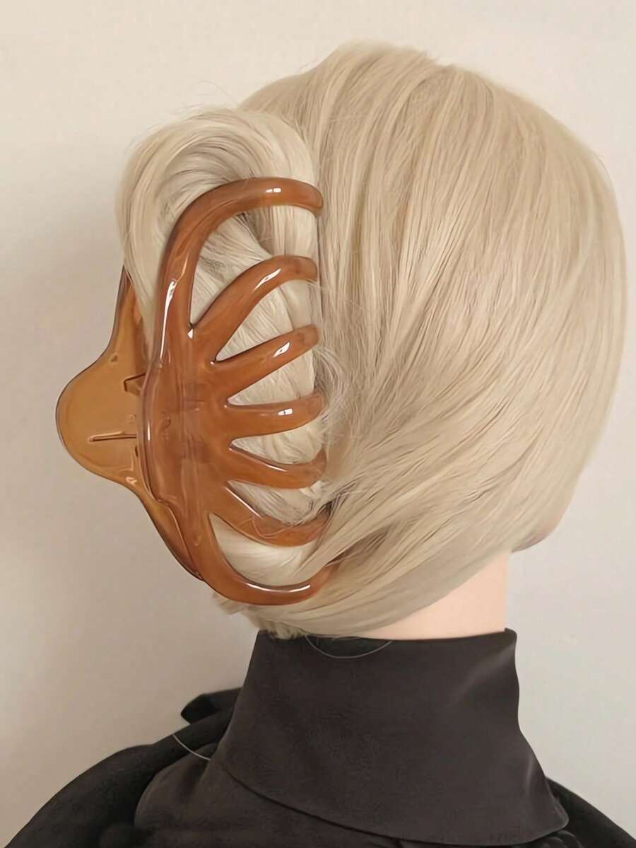 1pc Women's Oversized Acrylic Vintage Casual Fashion Shark Design Hair Claw Clip, Thick Hairpin Decor, Versatile Accessory For Daily, Work, Commute Wear, Autumn/Winter Elegant Hair Clips Winter Hair Accessories Fashion Hair Cluth