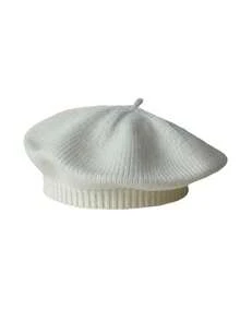 1pc Solid Color Baby Knit Beret Hat, Suitable For Daily Use, 0-2 Years Old - Multicolor - View 10