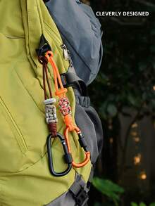 1 ملحق متعدد الوظائف للتخييم في الهواء الطلق، سلسلة مفاتيح من حبل منسوج متين مع حزام مانع للفقدان وخطاف لزجاجة المياه، إبزيم حقيبة الظهر متعدد الوظائف للتنزه والتخييم والدراجات والشاطئ وغيرها، حبل معلق محمول لزجاجة المياه، إكسسوارات الحقيبة، سلسلة مفاتيح السيارة، أفضل هدية عيد الميلاد/عيد الهالوين للأصدقاء والمعلمين