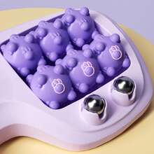 Portable Dual Foot Massage Roller Reflexology Tool With Magnetic Beads For Home And Office Use