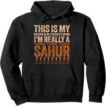 Tung Tung Tung Sahur Human Costume Funny Halloween Pullover Hoodie - Black 21 - View 1