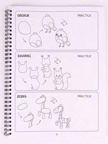 1 Book "How To Draw Anything: A Beginner's Guide For Painting Enthusiasts", Includes 300 Cute And Easy Drawing Steps Covering Various Adorable Subjects Like Creatures, Animals, Food, Gifts, Etc., Suitable For Back To School And Stationery Lovers. - Multicolor - View 5