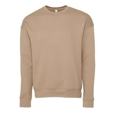 BELLA + CANVAS Unisex Adult Drop Shoulder Fleece Top (Tan)