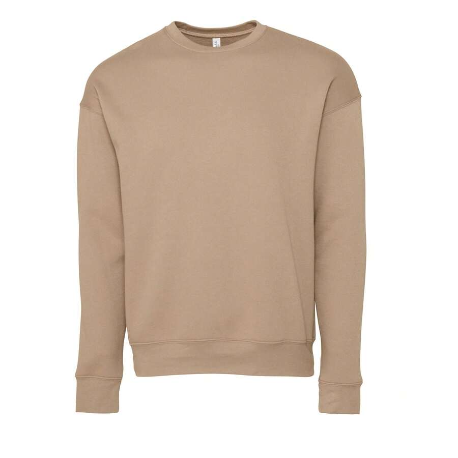 Unisex Adult Drop Shoulder Fleece Top (Tan) - Beige - View 1