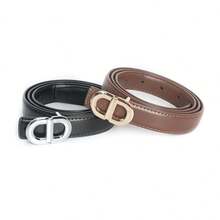 ECHAIN 1pc/2pcs Narrow Waist Strap For Jeans Dress Women Fashionable Belt Simple Elegant Waistband Valentine's/Mother's Day Gift Daily Wear Red/White/Black/Coffee/Brown