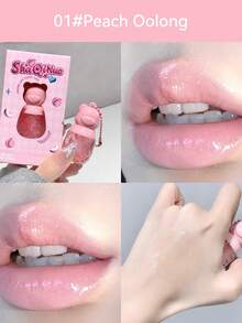 Fruit Extract Shiny Lip Gloss Oil - Moisturizing, High Gloss, With Keychain