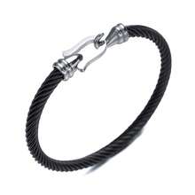 سوار فاخر قابل للتكديس، سوار من سلك فولاذي مقاوم للصدأ مرصع بالزركونيا الكاملة، سلسلة سوار كريستالية، هدية مجوهرات لحفلات النساء - سوار من الحبل السلكي - مشاهدة 10