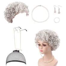Fashion Grandma Wig Cosplay Set-Suitable For Masquerade Balls And Masquerade Parties-Very Suitable For Cosplay And Celebrations, Wig Accessories Are Suitable For Cosplay, Halloween Theme Parties-Anime Hairstyles, Halloween Costumes, Durable Materials, A Must For Cosplay Lovers - Multicolor - View 14