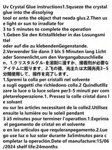UV Crystal Clear Glue, Suitable For Specimen Making, Handmade DIY Arts & Crafts, Transparent Glue For Oil Painting Covers, UV Ultraviolet Glue, No Mixing Required Clear Glue