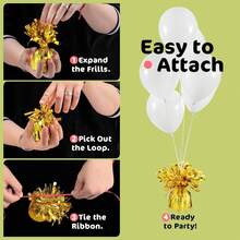 Pesi per palloncini in metallo, pendenti per pesi di palloncini per decorazioni di festival e feste, adatti per compleanni, matrimoni, celebrazioni di vacanze e feste festive, pesi per decorazione da tavolo di palloncini ad elio fai-da-te