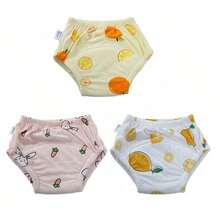 5 件婴儿如厕训练裤，可洗轻便夏季如厕学习内衣，男女通用布尿布，透气柔软舒适，适用于如厕训练，婴儿必备用品