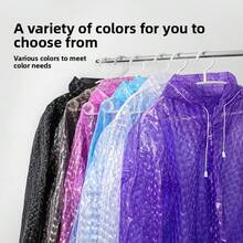 1 capa de chuva moderna com bolinhas, tamanho único. Confeccionada em EVA, é portátleve e à prova d'água. Perfeita para passeios ao ar livre, dias chuvosos, montanhismo e ciclismo. Uma capa de chuva prática com capuz, de uma só peça, projetada para proteção em todas as condições climáticas.