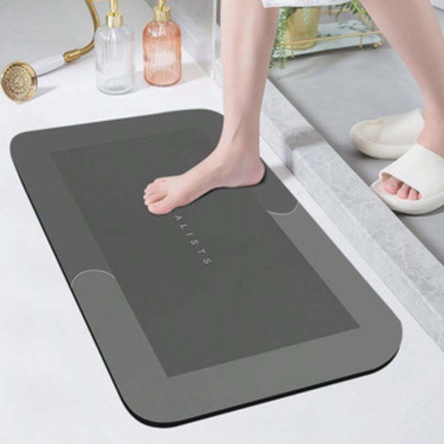 Super Absorbent Diatomaceous Earth Bath Mat - Quick Drying, Anti Slip And Absorbent Floor Mat, Pet Feeding Mat, Soft And Comfortable Bathroom Mat, Suitable For Bathrooms, Showers, Door Mats, Kitchen Floor Mats, RV Bathrooms, Halloween Decorations - Random Style - View 1