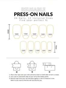 24 Pieces/Random Delivery - High-End Salon-Grade Press-On Nails - Short Square Full-Coverage False Nails, Solid Color Nails, Almond-Shaped Press-On Nails, Coffin-Shaped Nails, Oval Nails. Various Nails, Press-On Nails, Nail Art Supplies, Suitable Women And Girls Who Love Beauty, Improve Themselves, And Be Good To Themselves/Manicure (Random Delivery);