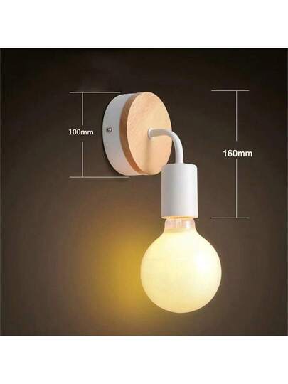 Rustic Metal Wand Lamps, E27 Base, Semi Recessed Installation, 60W, Bulb Not Included, 110V 240V view 8