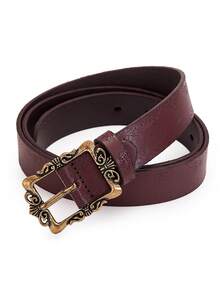 1pc/2pcs Women's Vintage Carved Waist Belt, Solid Color Retro Simple Versatile Ladies Belt, Suitable For Autumn, School