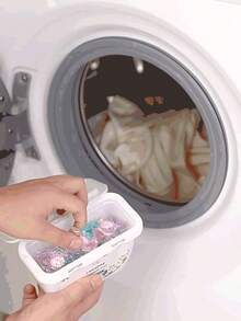 120 Pieces/Pack 5-In-1 Laundry Detergent Capsules, Concentrated Fragrance Fabric Softener, Stain Remover With Long-Lasting Fragrance, Powerful Cleaning Washing Beads, Herbal Fragrance For Household - Multicolor - View 2