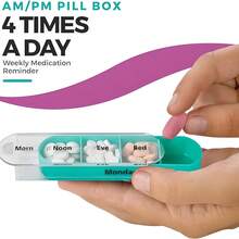 1 Set 7 Days 28 Slots Sealed Moisture-Proof Separate Pill Box, Convenient Medication Storage, PP Plastic Pill Case, Suitable For Elderly, Office Workers, Travelers And Others Who Need Regular Medication Travel Essentials Holiday Vacation Medicine Organizer Emergency Kit Medicine Bag Medicine Storage Bag For Travel For Outdoor Portable First Aid Bag