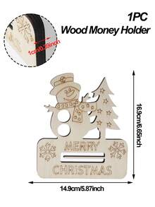 1 buc. Ornament de Crăciun pentru suport de bani din lemn, suport de bani din lemn pentru colorat DIY, cadou perfect de Crăciun pentru familie și prieteni, ornamente de Crăciun creative pentru portofel din lemn pentru a îmbunătăți atmosfera festivă a familiei, decorațiuni de Crăciun pentru casă, cadouri creative de petrecere de Crăciun, decorațiuni de Crăciun fericit, decor, cadouri de Anul Nou 2026, decorațiuni de Crăciun din lemn