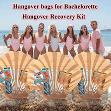 Halloween Party Seashell Bags Beach Themed Hangover Recovery Kit Stand Up Pouch Resealable Bags For Bachelorette Party FavorsBridal Party Favors Wedding Welcome Birthday Hangover Kits 10 Pcs - 香檳色 - 查看 7
