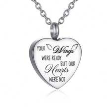 3 Styles Stainless Steel Cremation Urn Necklace, Can Store Ashes, Memorial Pendant Necklace Suitable For Both Men And Women, As Jewelry To Commemorate Deceased Loved Ones - Silver - View 8