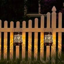 LUMIARTISAN Two Styles Of Solar Outdoor Waterproof Garden Decorative Lights, Metal Suspended LED Ornamental Lights With Hummingbird And Butterfly Shaped Reflective Effects - 蝴蝶燈 - 查看 5
