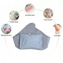 Set de 3 piezas de botella de agua caliente de PVC con cinturón para la cintura, para calentar el vientre y la cintura, botella de agua caliente recargable