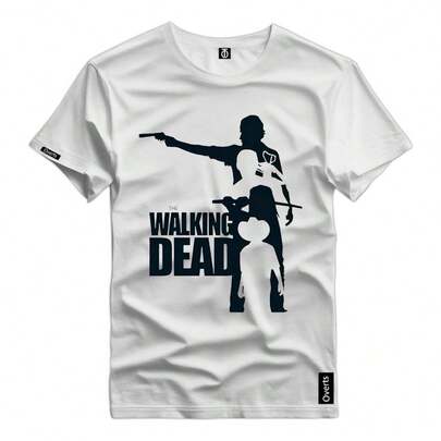 Camiseta Masculina Estampada Serie Zumbi The Walking Dead Camisa Personalizada