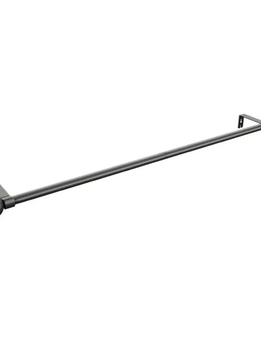 Barra de cortina romana - Barra de acero inoxidable reforzada, montaje superior/lateral, completa con riel de cortina, barra y accesorios de soporte - 169cm