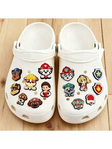 10/20/31Pcs PAW Patrol Ryder Chase Skye Anime Cartoon Shoe Charms For Clog Shoes Decoration Accessories, For Women Men Birthday Party Gift