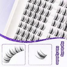 120 pezzi Ciuffetti di ciglie stile manga, ricci C, estensioni ciglie a grappolo sinistra e destra, estensioni ciglie finte individuali, per trucco quotidiano, fai da te a casa, morbide e facili da usare