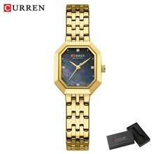 CURREN Women's Wristwatch, Elegant Quartz Watch, Rectangular Dial, Stainless Steel Band, Vintage Minimalist Style Dress Watch - Multicolor - View 15