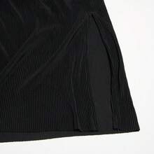 女式夏季开衩运动裙 HG1091 - 黑色 - 查看 3