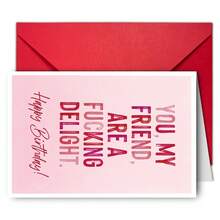 1 felicitare amuzantă de ziua de naștere, cu plic, imprimare de înaltă calitate, felicitare amuzantă de ziua de naștere, felicitare cu umor sarcastic de ziua de naștere pentru prieteni, tu, prietenul meu, ești o încântare *Ucking, felicitare încântătoare realizată manual pentru oricine