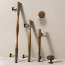 2 Pieces Of Vintage Bronze-Zinc Alloy Cabinet Handles, Antique Striped Decoration, Suitable For Bedroom, Kitchen, Cabinet And Drawer Door Handles, Furniture Hardware Accessories