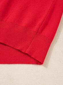 Acelitt Suéter holgado de Navidad con estampado de copos de nieve y contraste para mujeres en invierno