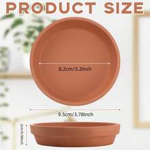 24/12/6/3 Pcs Small TerraCotta Saucer Terracotta Pot Plant Saucer Perfect Tiny Clay Plant Trays Mini Round Plant Pot Saucers, For 3/4/4.5incn Succulents Nursery Pots, Size 3.5inch